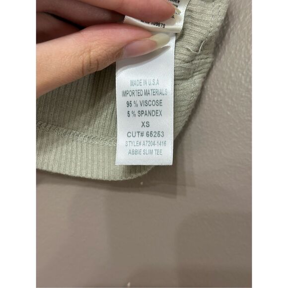 NWOT AGOLDE Basic Ribbed Tee Shirt Women's XS - Picture 5 of 12